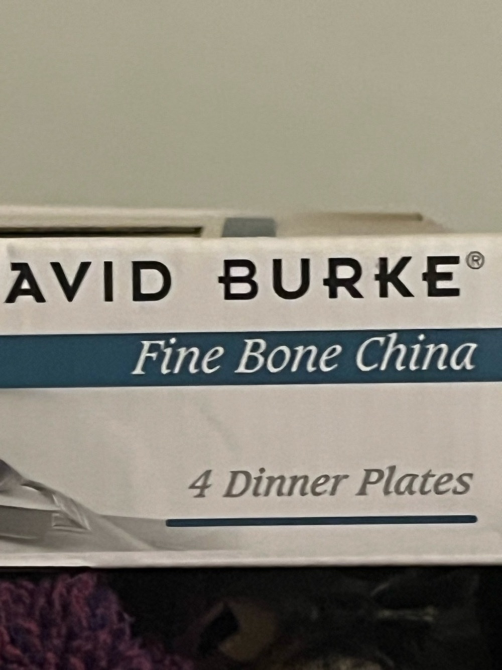 David Burke set of 4 dinner plates New